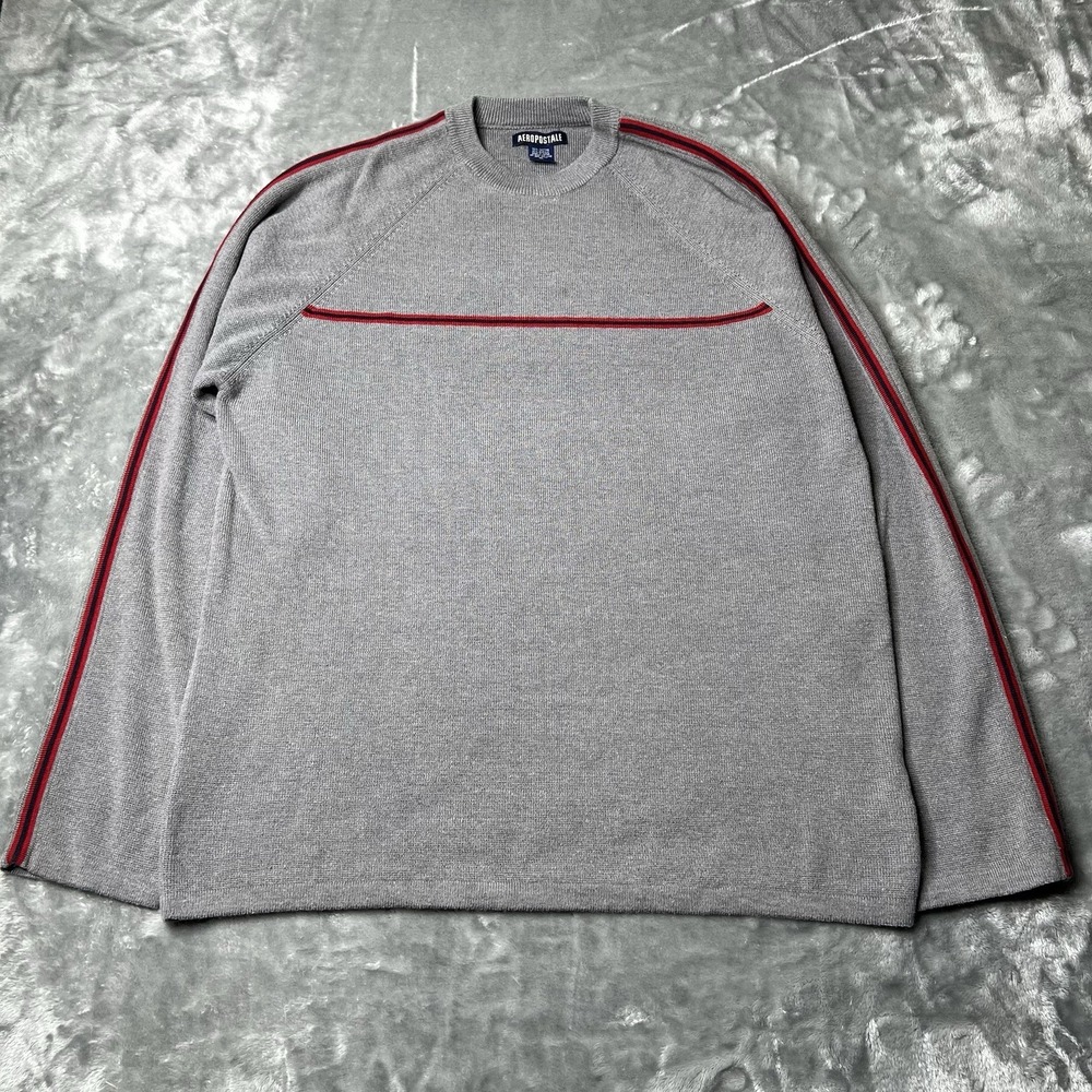 Aeropostale Sweater Men Size XL Striped Preppy Vintage Minimalist Made In Japan